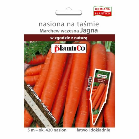 Marchew Jadalna - Jagna na Taśmie z Nawozem 5 m (ok. 420 Nasion) - PlantiCo