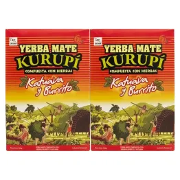 2 x Yerba Mate Kurupi Katuava Y Burrito 500 g