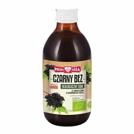Ekologiczny Sok z Owoców Czarnego Bzu Tłoczony NFC 250 ml - Polska Róża
