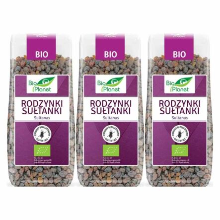 3 x Rodzynki Sułtanki Bio 200 g - Bio Planet