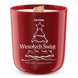 Wesołych Świąt "Choinka" Sojowa Świeca Zapachowa w Szkle - Ravina