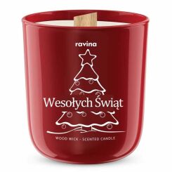 Wesołych Świąt "Choinka" Sojowa Świeca Zapachowa w Szkle - Ravina