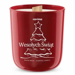 Wesołych Świąt "Choinka" Sojowa Świeca Zapachowa w Szkle - Ravina