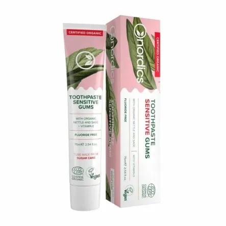 Pasta Do Zębów Sensitive Gums Bez Fluoru Eco 75 ml - Nordics