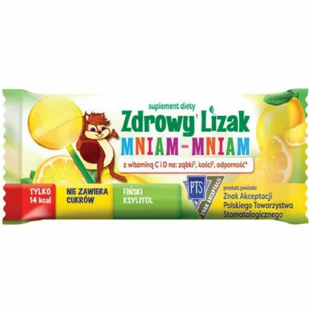 Zdrowy Lizak Mniam-Mniam CYTRYNA Kulka 6 g - Starpharma