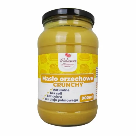 Krem Orzechowy Crunchy 900 ml Malinowe Masło Orzechowe
