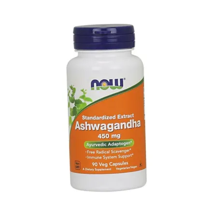 Ashwagandha 450 mg 90 Kapsułek Now