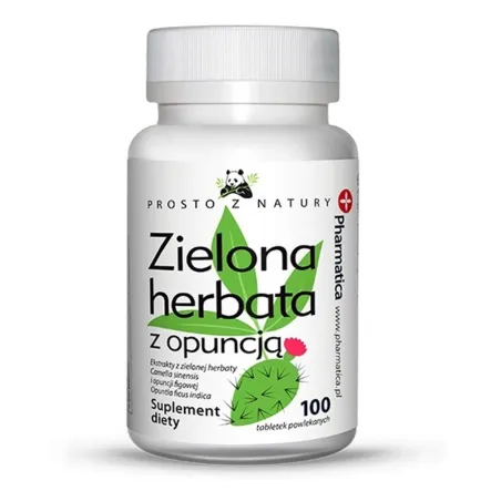 Zielona Herbata z Opuncją 100 kaps.-Aura Glob Trad