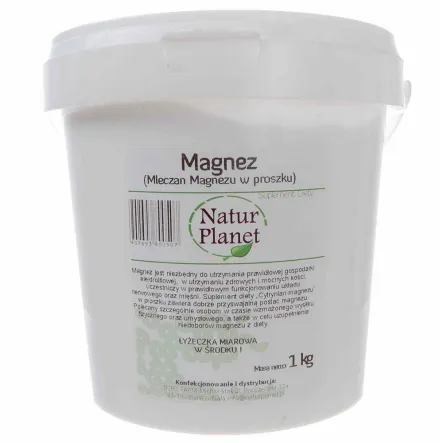 Mleczan Magnezu 1 kg Proszek- Natur Planet
