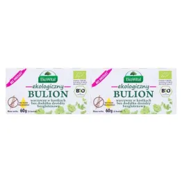 2 x Ekologiczny Bulion Warzywny w Kostkach Bez Drożdży i Oleju Palmowego Bezglutenowy 60 g EkoWital