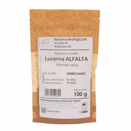 BIO Nasiona na Kiełki Lucerna ALFALFA 100 g - Toraf