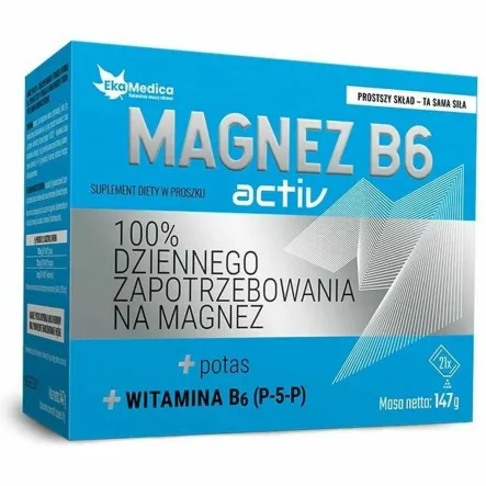 Magnez B6 Activ proszek  14 g (21 x 7 g) - Ekamedica