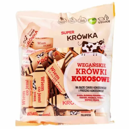 Krówki Bezmleczne Kokosowe Bio 150 g - Super Krówka