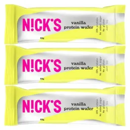3 x Wafelek Proteinowy Bezglutenowy o Smaku Waniliowym w Czekoladzie Mlecznej 40 g - Nicks