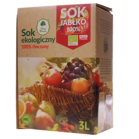 Sok Jabłkowy NFC Eko 3 l - Dary Natury - Przecena Krótka Data Minimalnej Trwałości