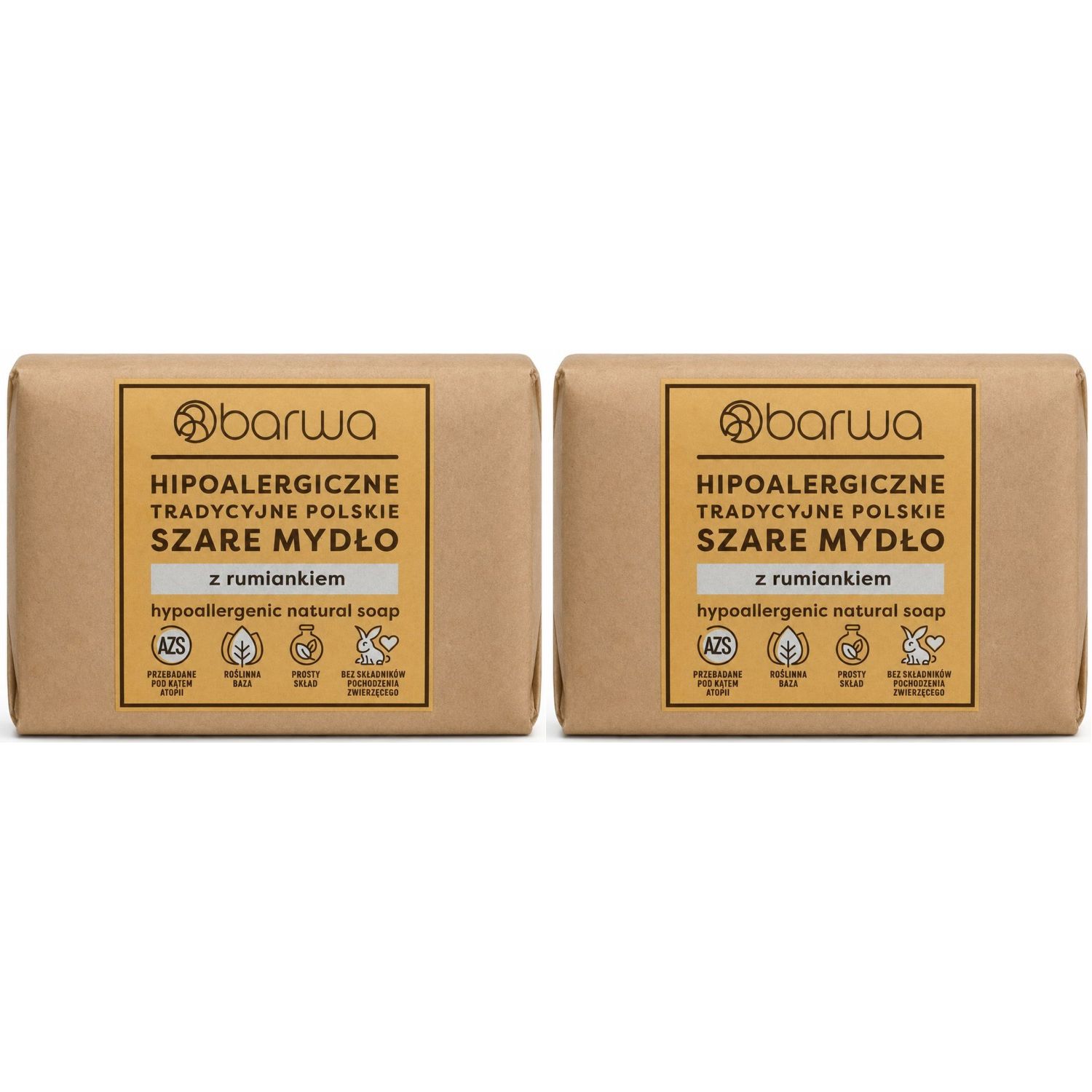 2 x Tradycyjne Polskie Szare Mydło z Ekstraktem z Rumianku 100 g - Barwa