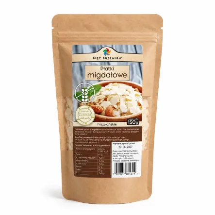 Płatki Migdałowe Bezglutenowe 150 g - Pięć Przemian