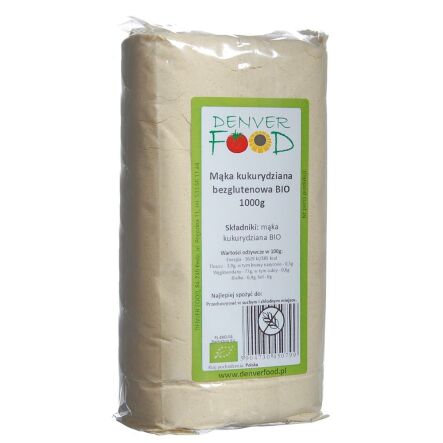 Mąka Kukurydziana Bezglutenowa Bio 1 kg - Denver Food