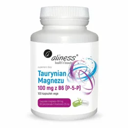 Taurynian Magnezu 100 mg B6 100 Kapsułek Aliness
