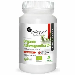 Organic Ashwagandha 5% KSM-66 100 Kapsułek VEGE - Aliness