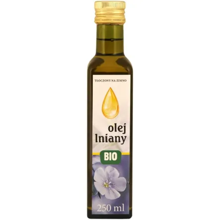 Olej Lniany Bio Tłoczony na Zimno 250 Ml - Look Food