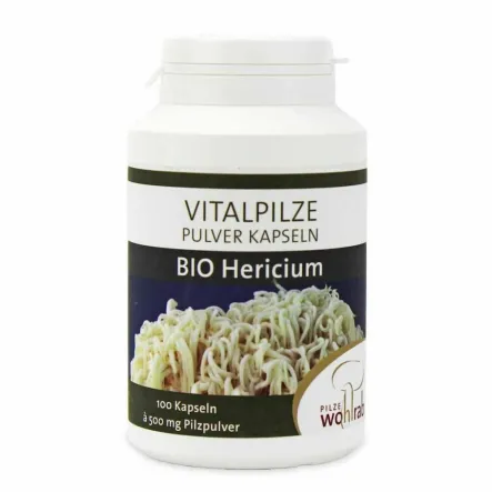 Grzyby Hericium (Soplówka Jeżowata) Bio 100 kapsułek - Vitalpilze