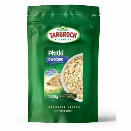 Płatki Owsiane Pełnoziarniste 1 kg - Targroch