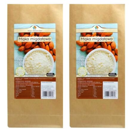 2 x Mąka Migdałowa Bezglutenowa 1 kg - Pięć Przemian