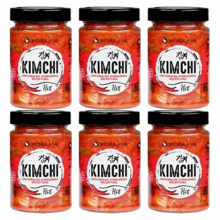 6 x Kimchi Hot Tradycyjne 300 g - Runoland - Oryginalna Koreańska Receptura