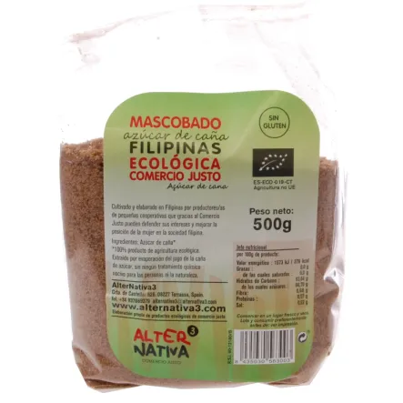 Cukier Trzcinowy Mascobado Fair Trade Bio 500 g - Alternativa 3