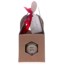 Zestaw Prezent Walizka (Miód Lipowy 250 g+ Drewniana Łyżeczka) - Miody Dworskie