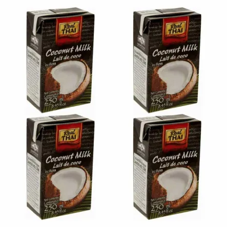 Zestaw 4 x Mleczko Kokosowe UHT 250 ml RealThai