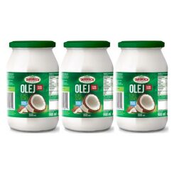 Zestaw 3 x Olej Kokosowy Extra Virgin Nierafinowany Surowy Zapachowy 900 ml - Targroch