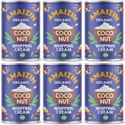 6 x Krem Kokosowy do Ubijania Bio Puszka 400 ml - Amaizin