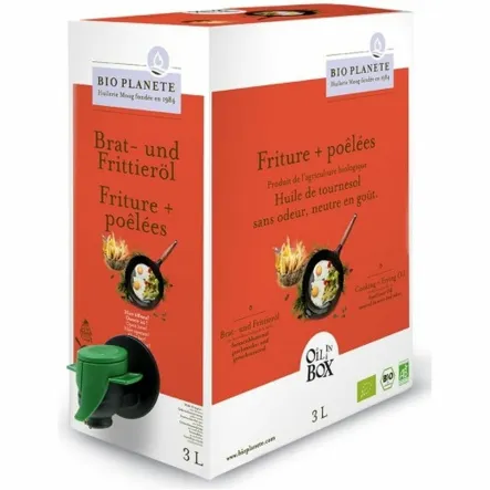 Olej Słonecznikowy do Gotowania i Smażenia Bio 3 L - Horeca Bio Planete - Przecena Krótka Data Minimalnej Trwałości