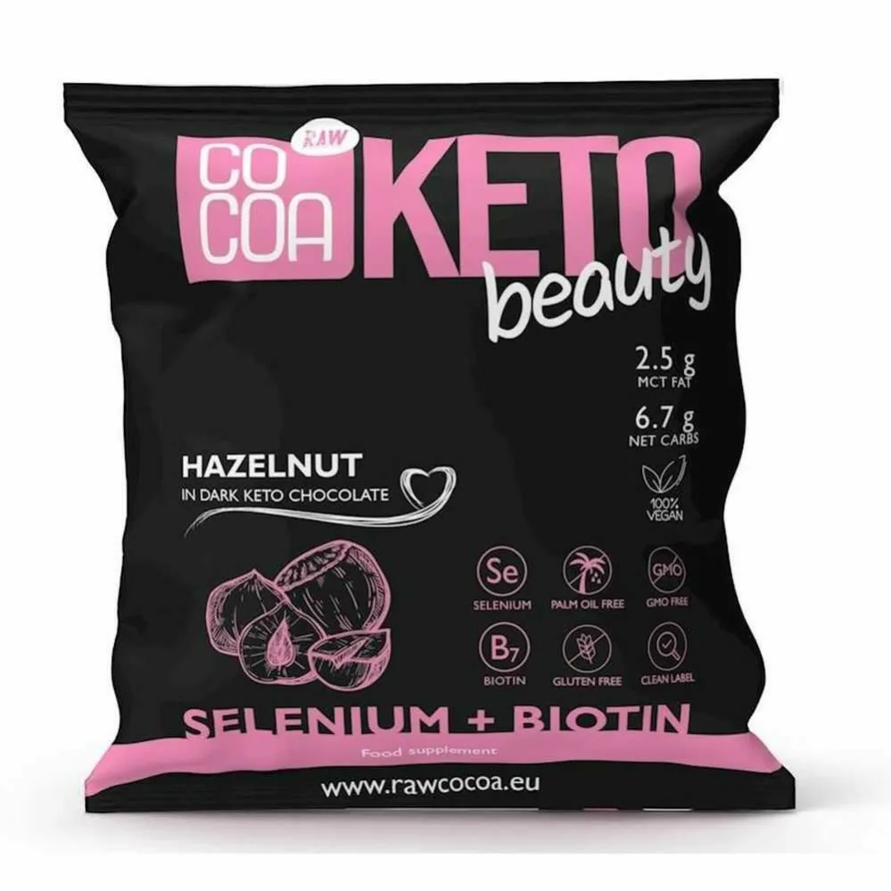 Keto Beauty Orzechy Laskowe w Keto Czekoladzie Ciemnej 70 g - Cocoa