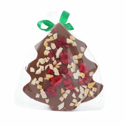 Choinka - Czekolada Mleczna z Maliną i Pomarańczą 80 g - Santini