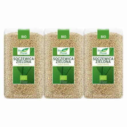 3 x Soczewica Zielona Bio 1 Kg - Bio Planet