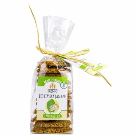 Ciastka Jaglane z Morwą Białą Bezglutenowe Bio 150 g - Irenki