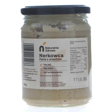 Pasta z Orzechów Nerkowca 500 g - Naturalnie Zdrowe (data: 30.09.2025)