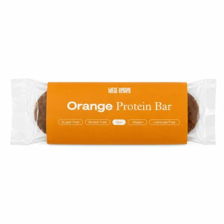 Baton Proteinowy Orange z Pomarańczą BIO Bez Dodatku Cukru 50 g - Wege Umami