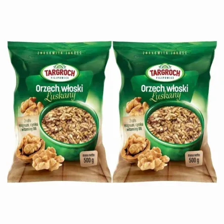 Zestaw 2 x Orzechy Włoskie Łuszczone 500 g - Targroch