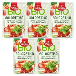 5 x Galaretka o Smaku Truskawkowym z Agarem Bezglutenowa BIO 40 g - Amylon