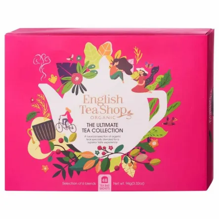 Zestaw Herbat Bio Pink 94 g (48 Saszetek) - English Tea Shop - Przecena Krótka Data Minimalnej Trwałości