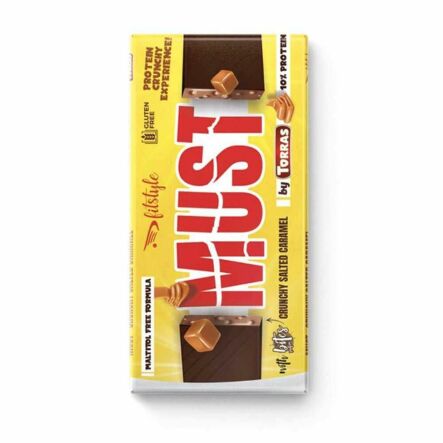 Czekolada Gorzka z Erytrytolem, Stewią, Karmelem i Białkiem Sojowym Bez Dodatku Cukru 100 g - Torras