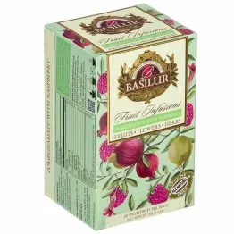 Herbatka Owocowa Pomegranate & Raspberry 40 g (20x 2 g) - Basilur