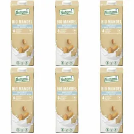 6 x Napój Migdałowy Bez Dodatku Cukrów Bezglutenowy Bio 1 L  UHT Natumi