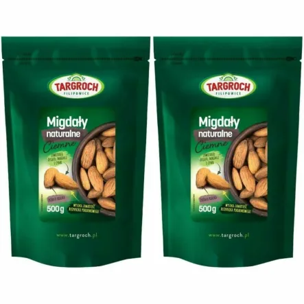 2 x Migdały Naturalne Ciemne 500 g - Targroch