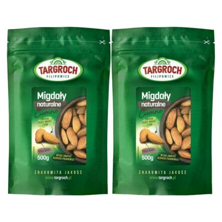 2 x Migdały Naturalne Ciemne 500 g - Targroch