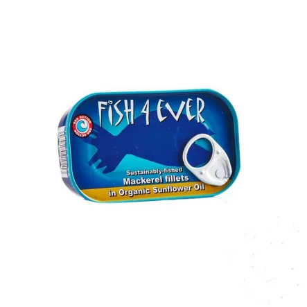Makrela w Ekologicznym Oleju Słonecznikowym 120 g Fish4Ever - Wyprzedaż